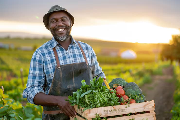 farmer using AgriLink